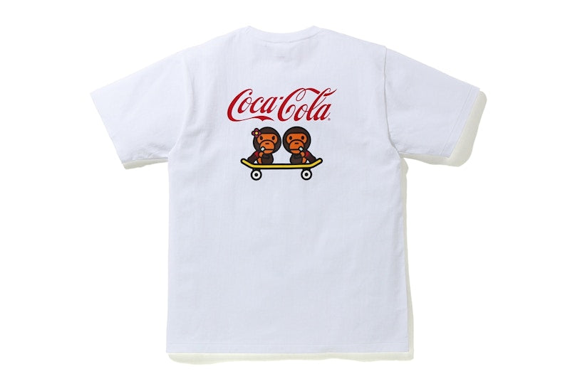 BAPE x Coca Cola Milo Skateboarding Tee White