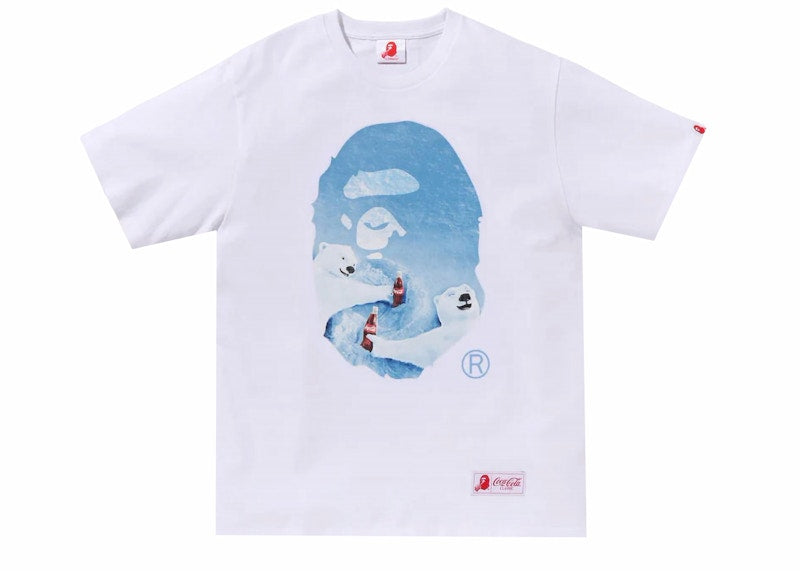BAPE x Coca-Cola Photo Ape Head Tee White