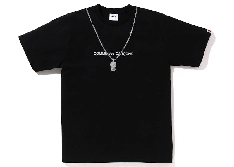BAPE x Comme des Garcon Osaka Baby Milo Chain #2 Tee Black