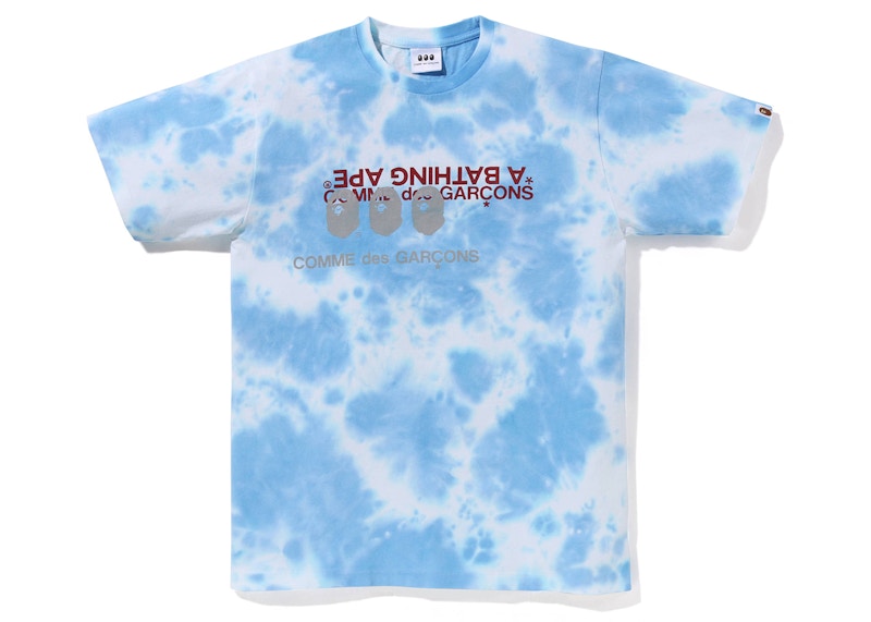 BAPE x Comme des Garcon Osaka Tie Dye Tee Blue