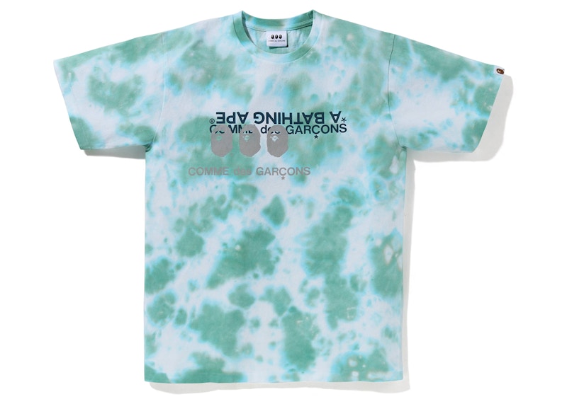 BAPE x Comme des Garcon Osaka Tie Dye Tee Green