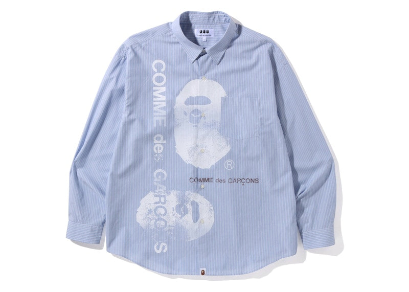 BAPE x Comme des Garcons Osaka Loose Fit Shirt Blue
