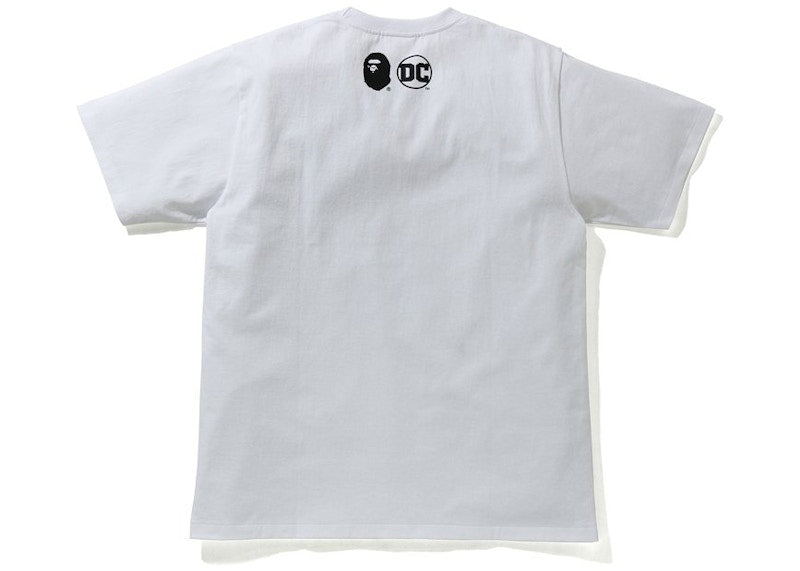 BAPE x DC Baby Milo Batman College Tee White