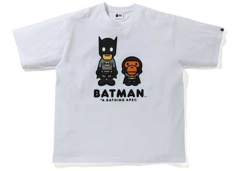 BAPE x DC Baby Milo Batman Relaxed Fit Tee White