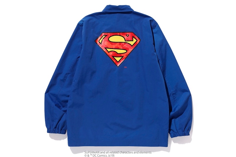 BAPE x DC Superman Coach Jacket Blue