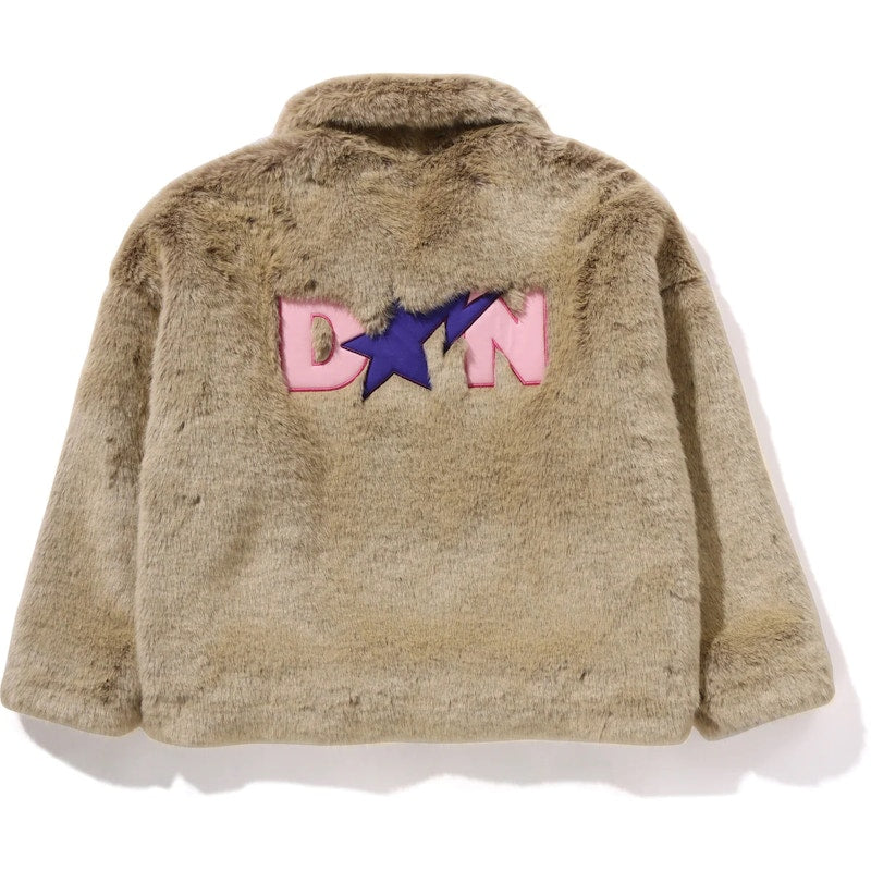 BAPE x Don Toliver Faux Fur Jacket Beige