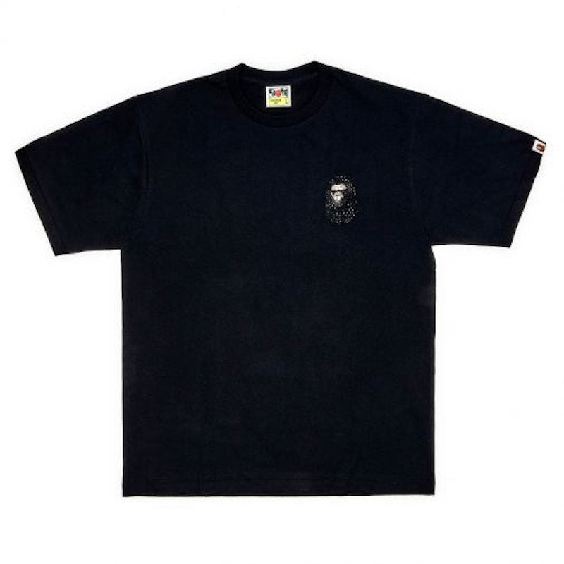 BAPE x Dover Street Market Special Camo Swarovski Ape Head T-shirt Black