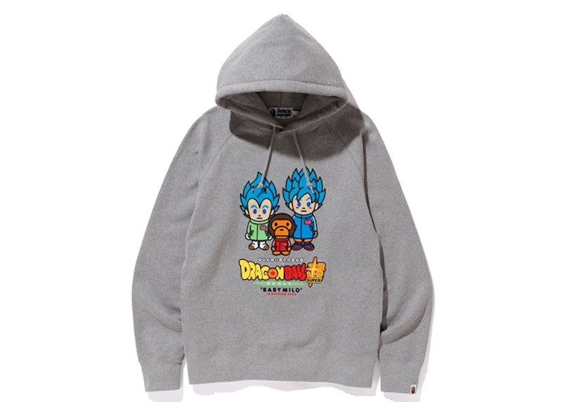 BAPE x Dragonball Super Son Goku & Vegeta Hoodie Grey