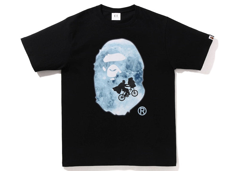 BAPE x E.T. Ape Head Tee Black GID