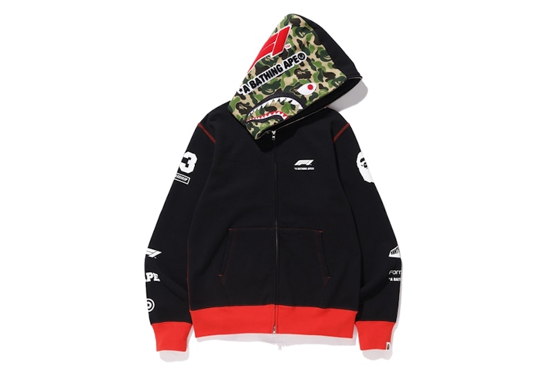 BAPE x F1 Shark Full Zip Hoodie Black