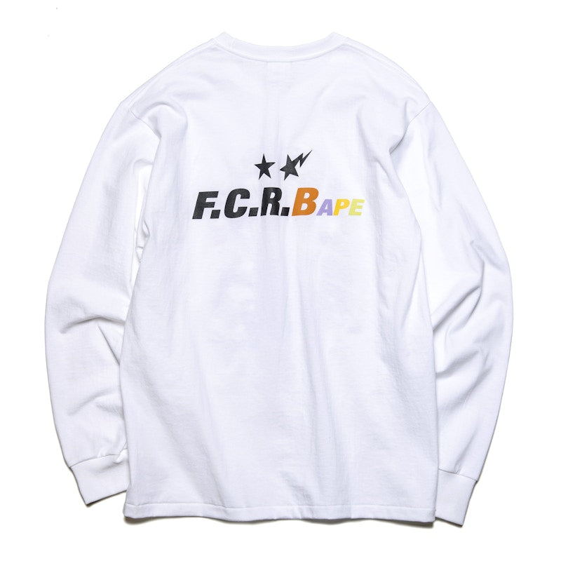 BAPE x F.C.R.B. Ape Head L/S Tee White