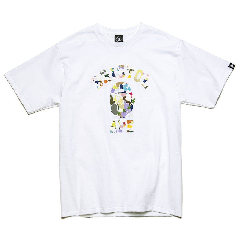BAPE x F.C.R.B. Multi Camo College Tee White
