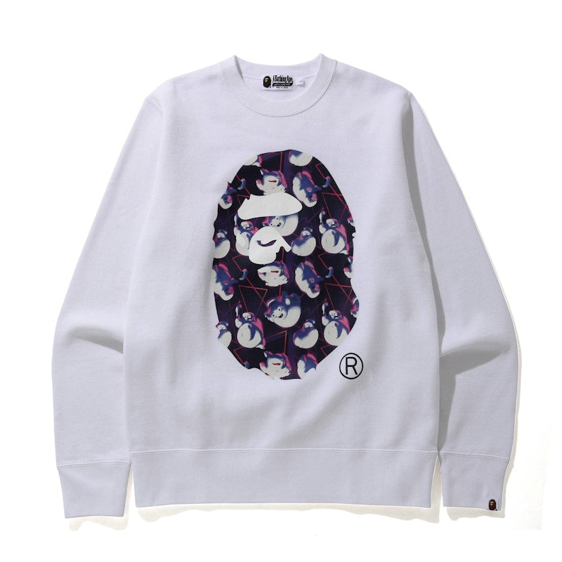 BAPE x Ghostbusters Ape Head Crewneck White