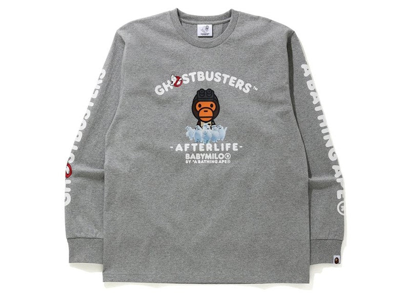 BAPE x Ghostbusters Baby Milo L/S Tee Gray