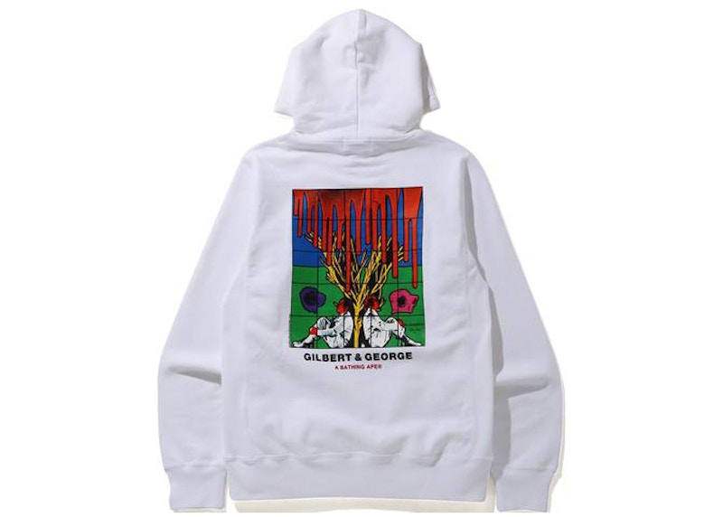 BAPE x Gilbert & George Blooded Hoodie White