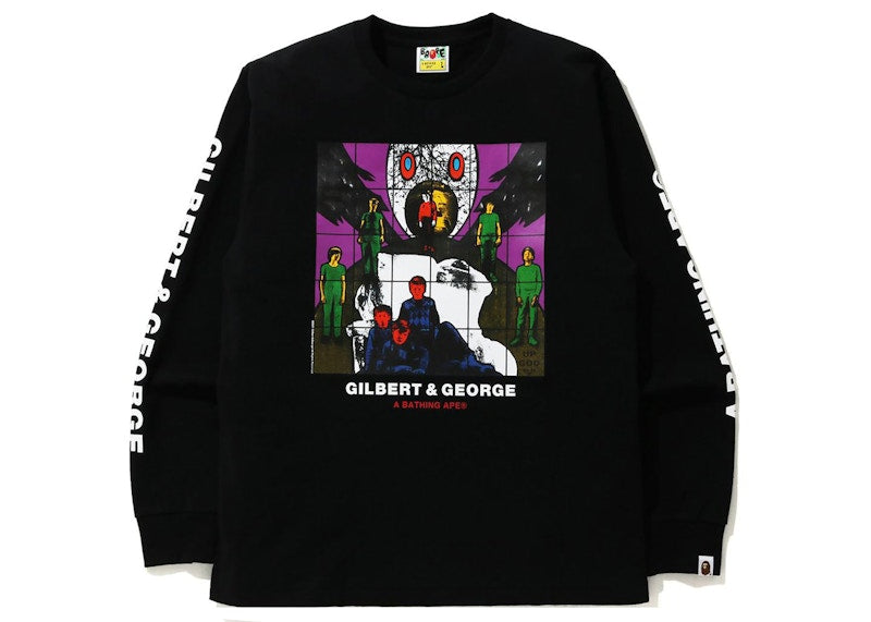 BAPE x Gilbert & George Up God LS Tee Black