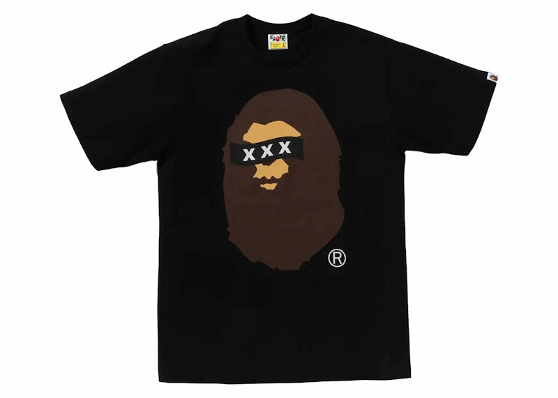 BAPE x God Selection XXX Ape Head Tee Black
