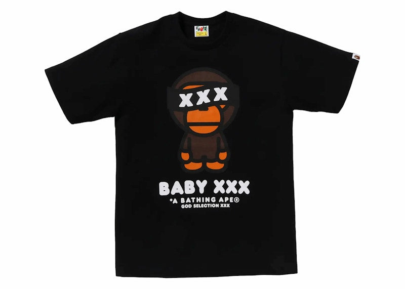 BAPE x God Selection XXX Baby Milo Tee Black