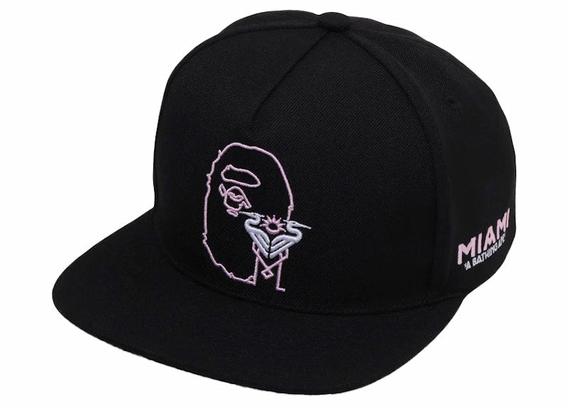 BAPE x Inter Miami CF Snapback Cap Black