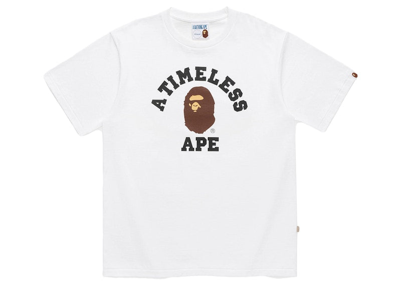 BAPE x JJJJound College Timeless Tee White