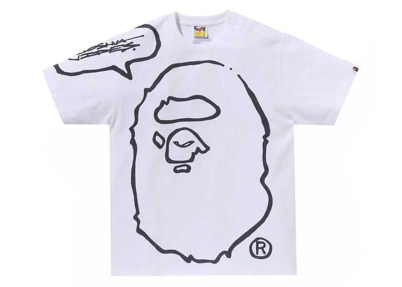 BAPE x Joshua Vides Ape Head Tee White