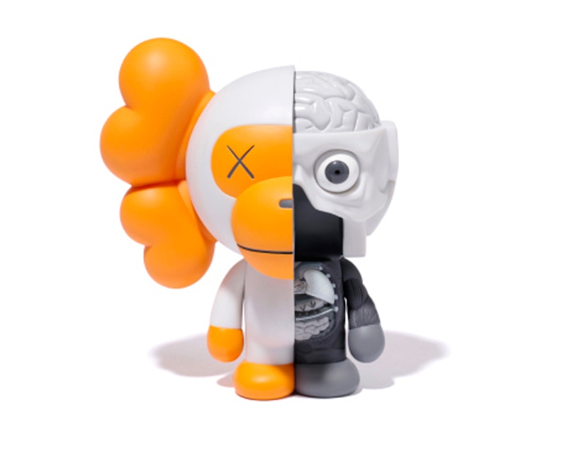 BAPE x KAWS Dissected Milo Vinyl Figure White