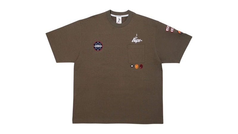 BAPE x Kazuki Kuraishi Multi Patch Military Tee Olivedrab