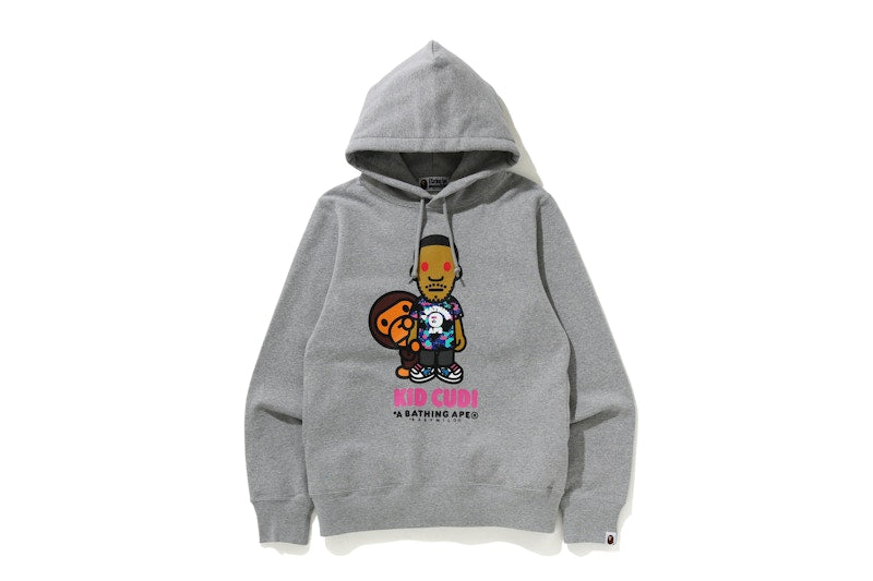 BAPE x Kid Cudi Baby Milo Pullover Hoodie Gray