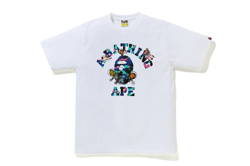 BAPE x Kid Cudi College Moon Man Tee White