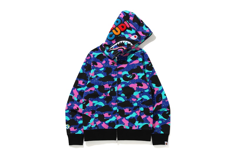 BAPE x Kid Cudi Shark Full Zip Hoodie Multi
