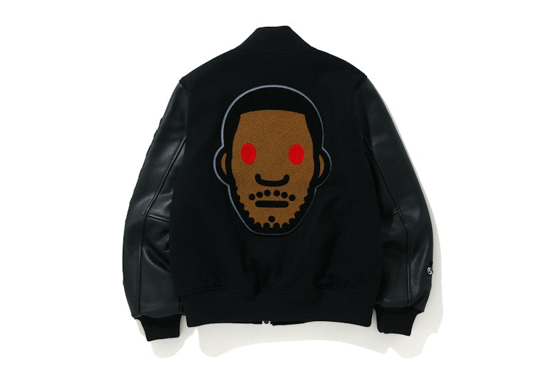 BAPE x Kid Cudi Varsity Jacket Black