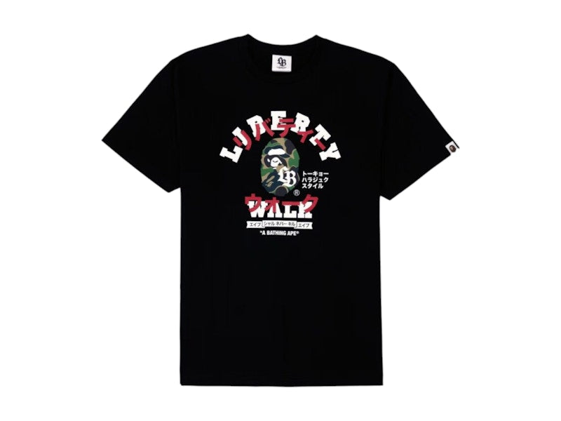 BAPE x LBWK Katakana College Tee Black