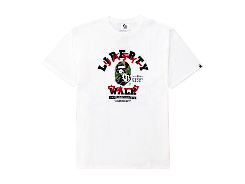 BAPE x LBWK Katakana College Tee White