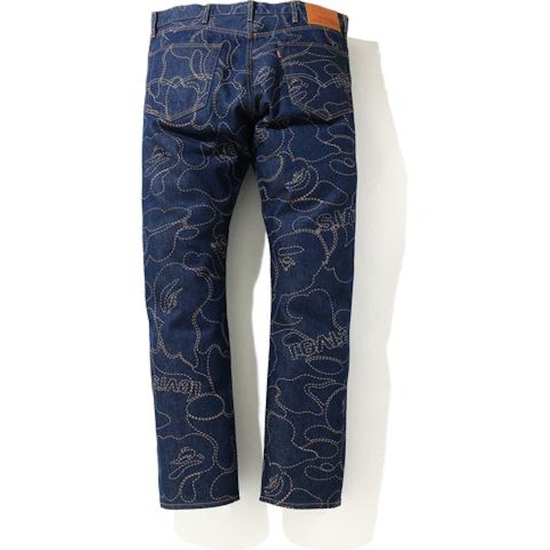 BAPE x Levi's Camo 501 93 Model Indigo