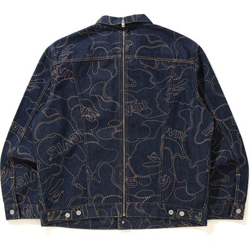BAPE x Levi's Camo Trucker Jacket Indigo