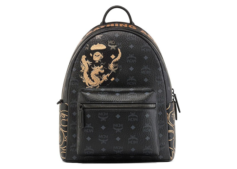 BAPE x MCM Stark Lunar New Year Visetos Daypack Black