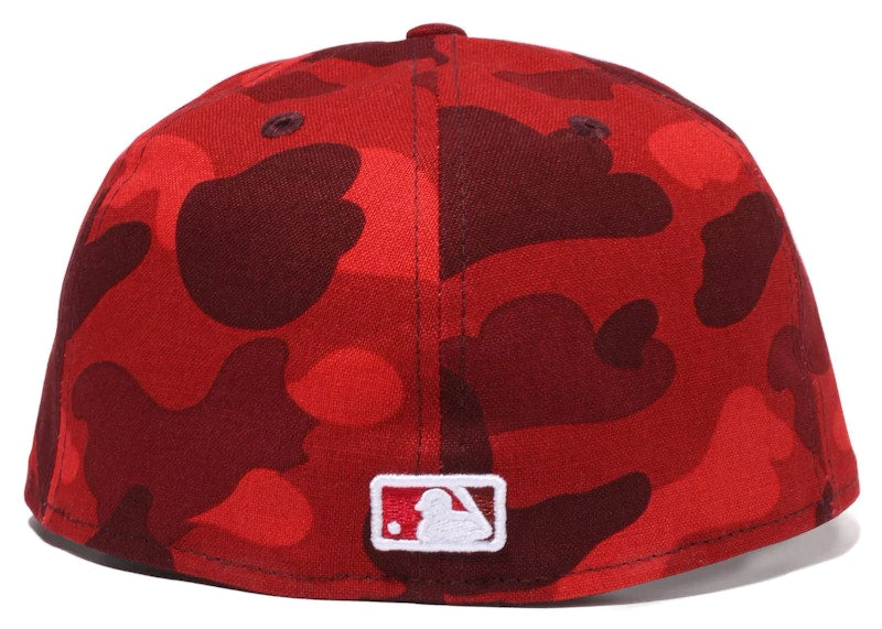 BAPE x MLB New Era Angels 59Fifty Fitted Cap Red