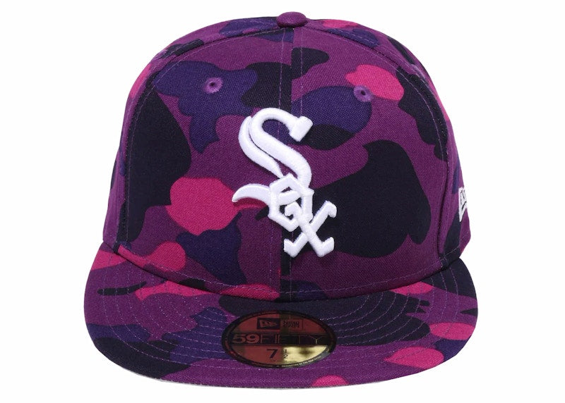 BAPE x MLB New Era White Sox 59Fifty Fitted Cap Purple