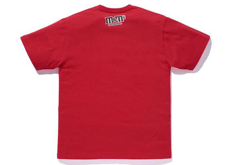 BAPE x M&M's College Tee Red