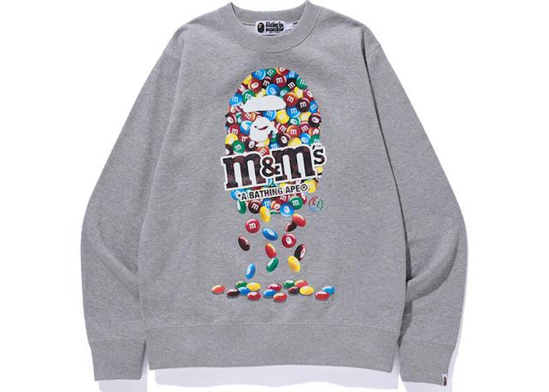 BAPE x M&M's Mens Crewneck Gray