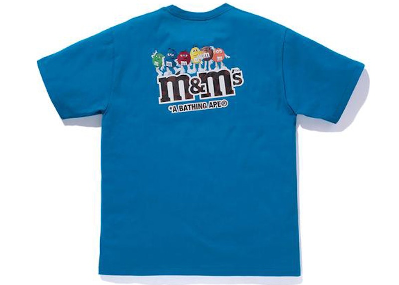 BAPE x M&M's Mens Tee Blue
