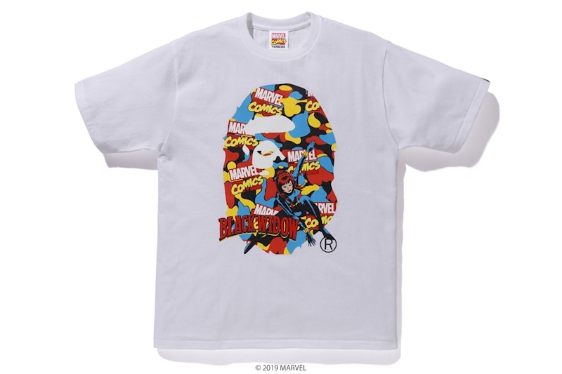 BAPE x Marvel Camo Black Widow Tee White