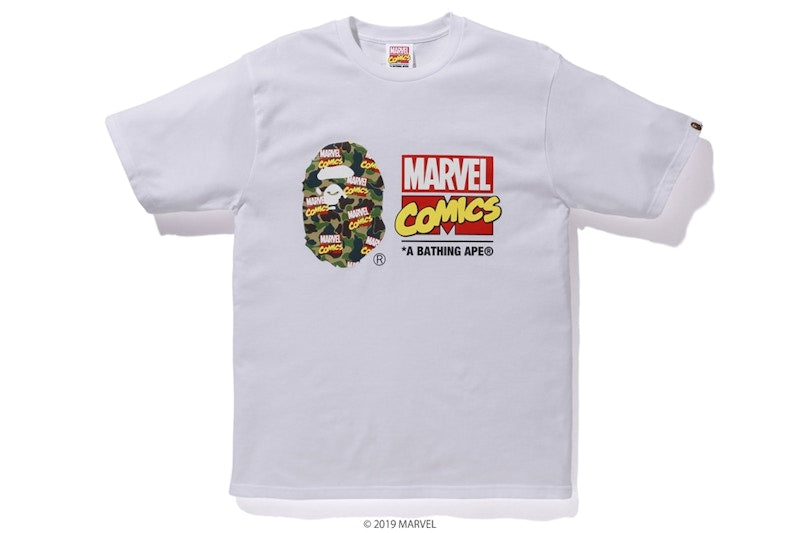BAPE x Marvel Camo Tee White