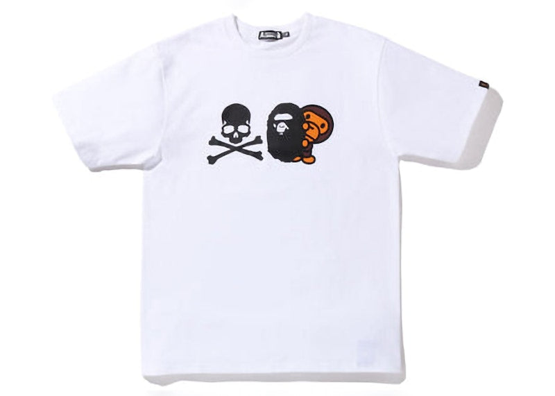 BAPE x Mastermind Ape Head & Milo Tee White