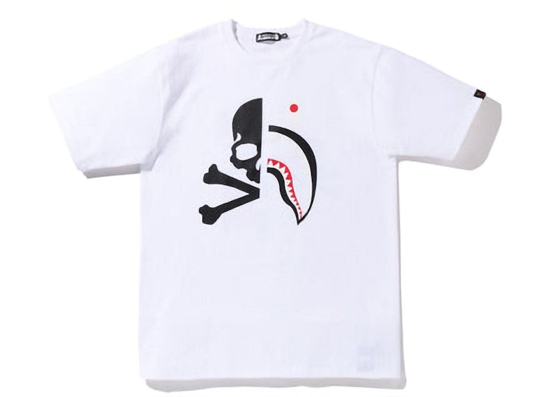 BAPE x Mastermind Half Shark MMB Tee White