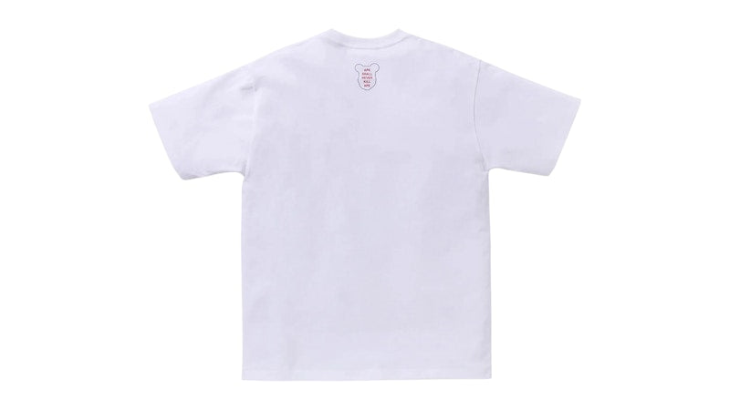 BAPE x Medicom Toy ABC Camo Bear Milo On Bape Tee White