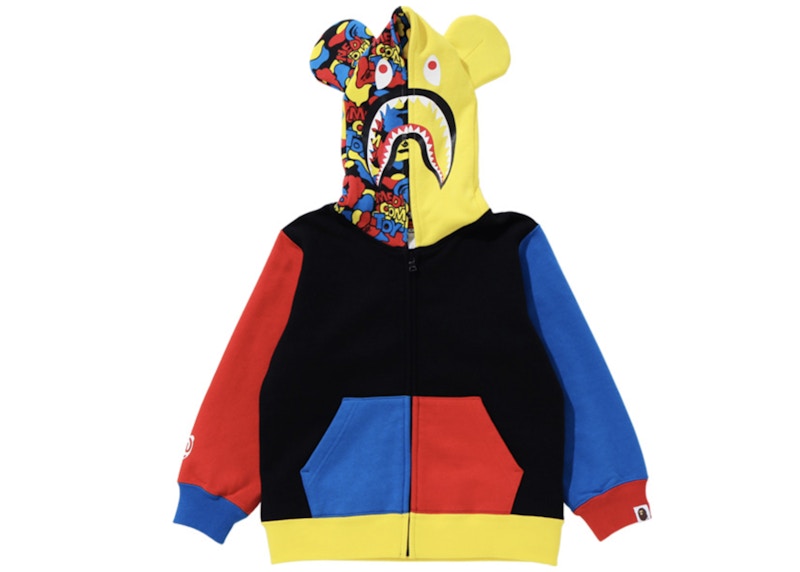 BAPE x Medicom Toy Bear Shark Full Zip (Kids) Hoodie (FW20) Multi