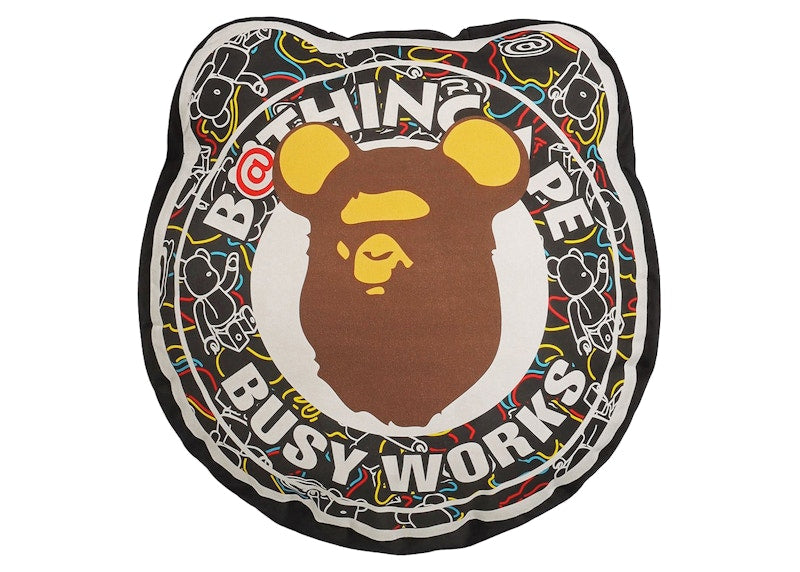 BAPE x Medicom Toy Bearbrick Camo Bear Cushion Black