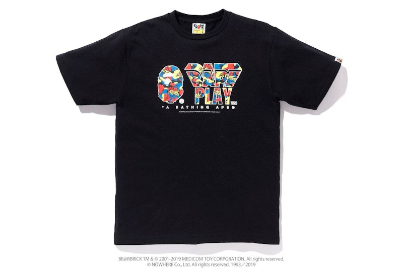 BAPE x Medicom Toy Camo Bape Play Tee Black