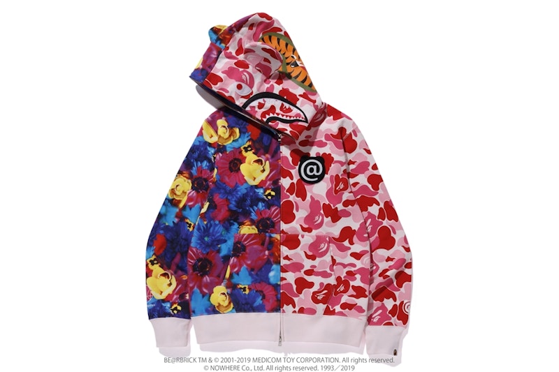 BAPE x Mika Ninagawa Bear Shark Full Zip Hoodie Pink